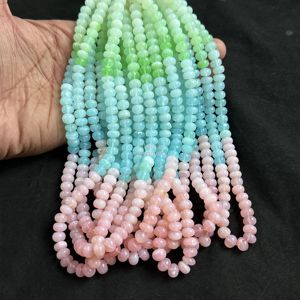 Perles opales multicolores lisses de 8 mm, en forme de rondelle, sur brins de 16 pouces, pierres précieuses opales naturelles colorées pour la fabrication de bijoux en gros - Product Image 2