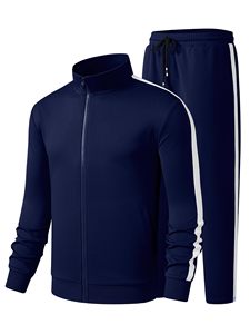 Conjuntos Deportivos para Hombre al por Mayor, Trajes Deportivos para Correr, Personalizados, de Poliéster Transpirable, para Invierno y Verano, Casuales - Product Image 1