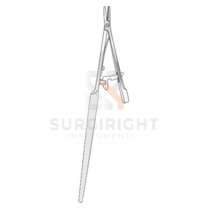 Portaagujas Silcock Castroviejo con mordazas de carburo de tungsteno, instrumento microquirúrgico oftálmico, certificado CE, clase I, quirúrgico - Product Image 2
