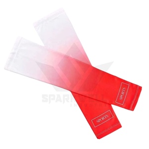 Manchons de cyclisme noirs 100 % polyester, protection anti-UV, unisexe, adultes, couleur unie, articles en stock - Product Image 5