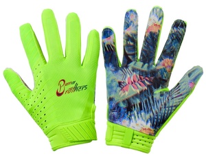 New Arrival Custom American Football Gloves Full Finger <b>Sticky</b> Grip <b>Hook</b> Loop Closure Breathable Unisex Sports Gloves - Product Image 1