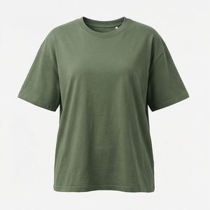 T-shirt surdimensionné personnalisé pour femme en gros – Coton OEM, broderie, sérigraphie, design de haute qualité, mode durable - Product Image 1