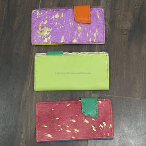 กระเป๋าสตางค์พับครึ่งหนังแท้แท้สำหรับผู้หญิงกระเป๋าสตางค์ยาวแนววินเทจใส่บัตร - Product Image 5