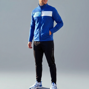 Chaqueta Deportiva Personalizada para Hombre, con Cierre Completo, Diseño Colorblock, Ropa Deportiva Casual, OEM ODM - Product Image 1