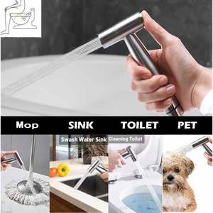 Rociador de bidé portátil de acero inoxidable al por mayor para inodoro, rociador de higiene femenina para baño - Product Image 2