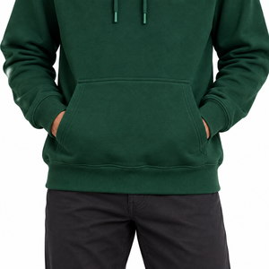 Sweat-shirt à capuche vert pour homme, coupe classique, en molleton de coton, avec poches, décontracté, pour l'hiver, sur mesure, écologique, respirant - Product Image 4