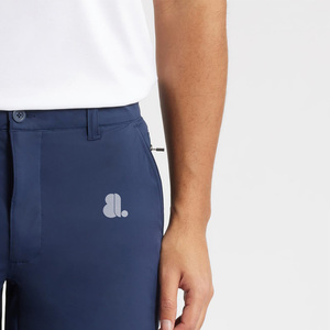 Pantalones Cortos Bermuda Azul Marino para Hombre, con Logotipo Frontal, Secado Rápido, Resistentes al Agua, Bolsillos, Cierre de Cremallera, Cintura Media, Poliéster - Product Image 4