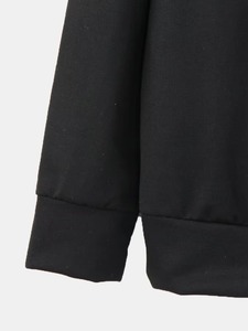 Sweat à capuche personnalisé pour femme avec imprimé graphique Chat Noir Tournesol 'You Are My Sunshine' en molleton à col bénitier - Product Image 5
