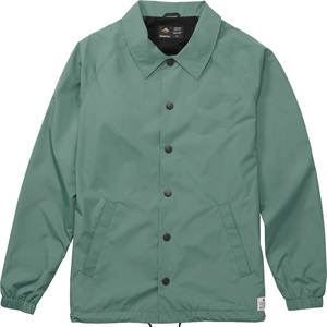 Chemise-veste en polyester vert pour homme Emerica, col rabattu, décontractée, imperméable, coupe classique, couleur unie, fermeture boutonnée, pour le printemps - Product Image 1