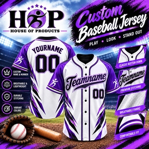 Fabricante de camisetas de béisbol de marca privada, uniformes personalizados para equipos, ropa deportiva al por mayor, fabricante de camisetas de softbol para equipos al por mayor - Product Image 1