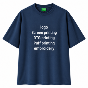 T-shirt en coton pour homme RKG, manches courtes, col rond, coupe oversize, motif lettres sérigraphiées, formel, respirant, jersey écologique - Product Image 1