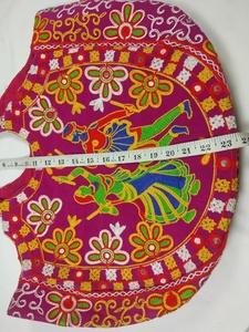 Banjara กระเป๋าสะพายไหล่สไตล์อินเดียวินเทจของผู้หญิงทำด้วยมือมีซิปด้านในปิดแบบพกพาทำจากผ้าฝ้าย PU - Product Image 4