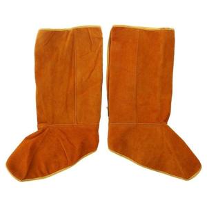 Top Selling Custom Logo Cowhide Split Leather Long <b>Welding</b> Spats Shoes Flame Resistant Coverall Safety Welder Foot Protection - Product Image 4