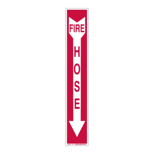 Panneau de signalisation pour tuyau d'incendie en PVC phosphorescent BradyGlo pour zones de sécurité incendie - Product Image 2