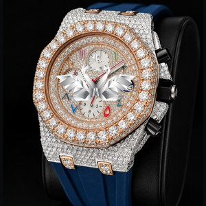 Premium Luxury Moissanite Diamond Bracelet Watch Men Full Stone Setting Watch - Product Image 3