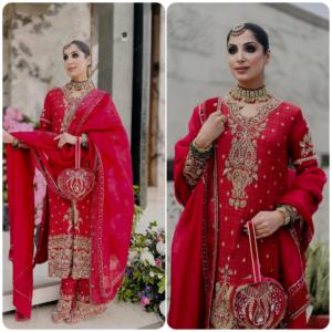 Ensemble Salwar Kameez avec Dupatta, entièrement brodé et prêt à porter, entièrement cousu. - Product Image 6