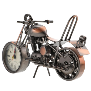 Modern Metal Bike Desk <b>Clock</b>-Unique Home Decor and Functional Quartz Timepiece - Product Image 4