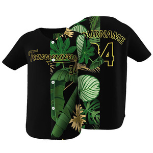 High Quality Polyester Short Sleeve Baseball Jersey Sublimation Breathable <b>V</b> Neck Baseball Shirts Sportswear Jersey - Product Image 1