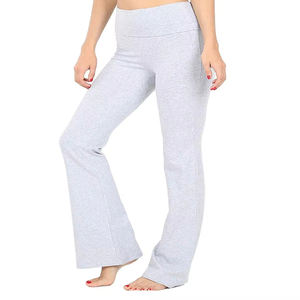 กางเกงยีนส์ทรงสกินนี่เอวสูงแบบใหม่จากผู้ผลิต กางเกงขาบานทรงสปอร์ตสำหรับผู้หญิง กางเกงขาบานทรงวิดเลก - Product Image 1