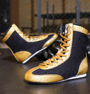 Chaussures de boxe en gros respirantes, bottes de boxe athlétiques durables, chaussures d'entraînement à semelle antidérapante, chaussures de boxe légères et respirantes - Product Image 5