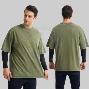 T-shirt délavé style streetwear, tendance mode, en coton doux - Product Image 3