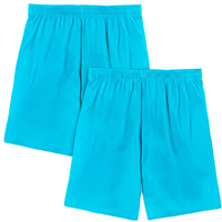 Shorts Bermuda Homme Bleu Uni Séchage Rapide Respirant Écologique en Toile Taille Élastique Décontracté Course Gym Tissé à l'Avant