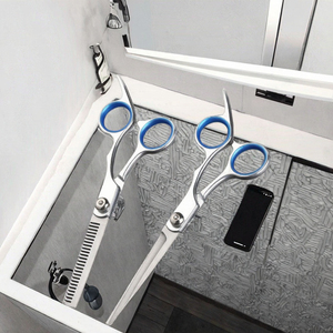 Stainless Steel Sharp Blade Right-Handed Hair Scissor <b>Set</b> Home Use Hairdressing Scissors Kit <b>Barber</b> Thinning Cutting - Product Image 3