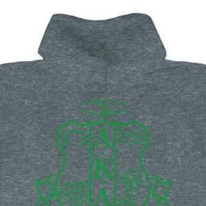 เสื้อฮู้ดดี้สีเขียวพิมพ์ลาย Green Crest ผ้าฟลีซแบบสวม Unisex เสื้อสเวตเชิ้ตสมาคมนักศึกษากรีก รับผลิตแบบ OEM ODM - Product Image 3