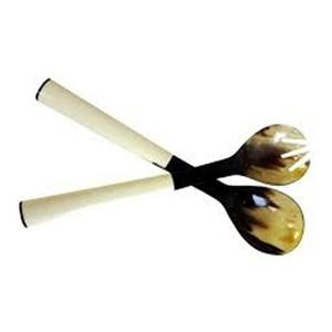 Cuchara de cuerno de búfalo natural fabricada en India para cocinar y servir alimentos, utensilio de cocina hecho a mano, disponible para la venta. - Product Image 4