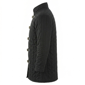 Gambesón Medieval Acolchado Unisex para Adultos, Chaqueta de Invierno Hecha a Mano con Relleno de Algodón, Abrigo de Caballero de Manga Larga Negro para Reenactamiento - Product Image 2