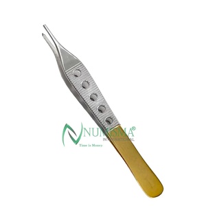 Pinces chirurgicales Adson en acier inoxydable, fines, droites, à pointe diamantée, micro-lissées, certifiées, pour usage manuel - Product Image 2