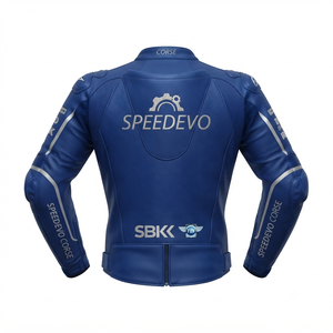 Men’s Cowhide Leather <b>Racing</b> <b>Jacket</b>/Chaqueta MotoCP Style CE Level 2 Armor Motorcycle Track Riding Protective Gear CE - Product Image 2
