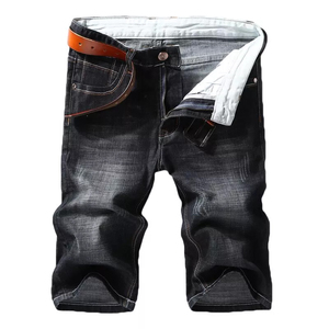 Shorts pour hommes en satin délavé foncé, style vintage, taille mi-haute, avec cordon de serrage, respirants, imperméables, protection UV, tissage élégant - Product Image 1
