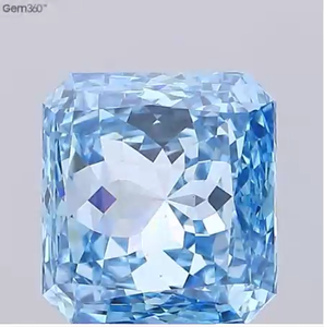 Aniva LB05 Diamant de laboratoire 10 carats, bleu vif fantaisie, taille radiant, certifié IGI, provenant du Gujarat, pour la fabrication de bijoux - Product Image 1