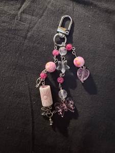 Colorful Boho Embroidery Beaded Keychain Handmade Designer <b>Bag</b> <b>Charm</b> - Product Image 5