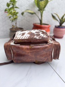 Latest Trending Design Cowhide Leather <b>Backpack</b> Hair On Hide Stylish <b>Backpack</b> <b>School</b> Bags Unisex Unique Designer Bag - Product Image 4
