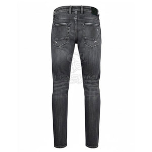 Jeans modernes coupe droite slim, style classique, tissu extensible, décontractés, pour tous les jours, pantalon tendance - Product Image 2