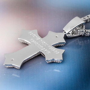 Pendentif Hip Hop de Luxe en Argent Sterling pour Homme, Moissanite VVS Certifié IGI, Bijouterie Fine en Or Blanc Plaqué Or - Product Image 3