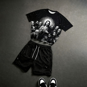 High Quality Men's Shorts and T-shirt <b>Set</b> Hot Summer Custom Logo Cotton Short Sleeve Tracksuit Solid Pattern Breathable - Product Image 1