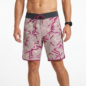Shorts de bain écologiques pour hommes avec logo sur le devant, séchage rapide, pour la plage et le bord de piscine, confort optimal - Product Image 1