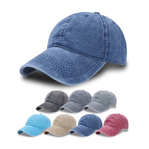 Casquette de baseball vintage en denim non structuré, délavé, de haute qualité, style papa - Product Image 1