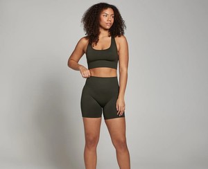 Soutien-gorge de sport sans couture pour femme - Vert forêt - Product Image 1