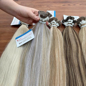 Extension de cheveux I tip de la meilleure qualité extensions de cheveux bruts à pointe de kératine véritable extensions de cheveux naturels I tip cheveux humains water wave - Product Image 1