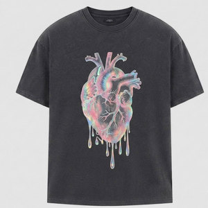 Camiseta con estampado reflectante para hombre, camiseta de algodón de primera calidad con cuello redondo, ropa cómoda informal de moda urbana para verano, ropa diaria - Product Image 1