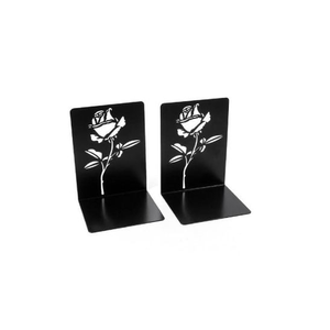 Porte-livres décoratifs en fer, supports métalliques noirs pour livres, étagères, stoppeurs de livres en fer robustes, fabriqués en Inde - Product Image 5