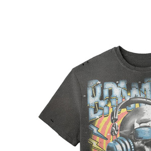 Punk Style Men's <b>T</b>-<b>Shirt</b> Solid Pattern Short Sleeve Turtleneck Regular Fit 100% Cotton Jersey Fabric <b>Silk</b> Screen Printed - Product Image 4