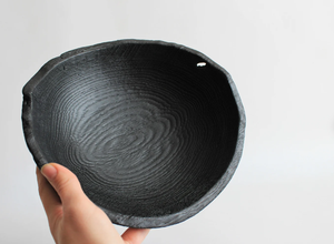 Frutero de Madera Negro de Lujo Premium, Centro de Mesa Decorativo Estilo Wabi Sabi, Tazón para Ensalada de Madera Quemada, Bandeja Ecológica para Fiestas y Entradas - Product Image 6