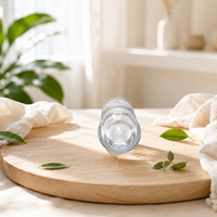 Botella de Perfume Redonda de Vidrio Personalizable de 100 ml, Botella Vacía Transparente, Envase de Lujo para Fragancias y Cosméticos
