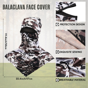 Cagoule longue d'été anti-transpiration respirante pour sports de haute intensité, protection UV, couvre-tête rafraîchissant et léger - Product Image 2