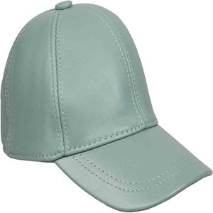Casquette de baseball unisexe en cuir PU, couleur unie, ajustement réglable, 6 panneaux, chapeau décontracté pour adultes, à porter en toutes saisons - Product Image 1